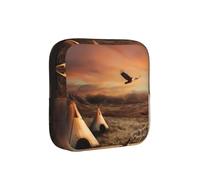 ZQYTGFDC Native American Tribes - Bolsa de higiene femenina, capacidad de 6 y 10 almohadillas, organizador pequeño para bolso, maleta, regalo para niñas y mujeres