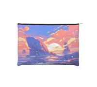 ZQYTGFDC Organizador pequeño de artículos de tocador con cremallera para mujer, diseño de animales submarinos que luchan contra la lucha, 8.9 x 6.5 pulgadas, para regalar a amigos o novias, Pintura al