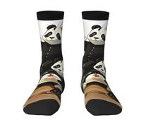 ZQYTGFDC Pandas of Father and Son - Calcetines para adultos, tallas grandes, para hombres y mujeres, suaves y cómodos, cómodos para uso casual, gimnasio y uso diario, 3 Negro, One Size
