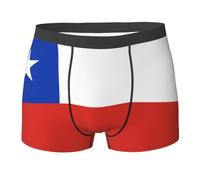 ZQYTGFDC Paquete de calzoncillos tipo bóxer para hombre, diseño de bandera de Chile, ropa interior elástica de alto rendimiento, que absorbe la humedad, Negro, XXL Corto