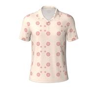 ZQYTGFDC Polo Little Pink Cherry Blossoms, transpirable y cómodo, adecuado para ocasiones informales de negocios para hombres., Negro, XXL