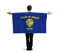 ZQYTGFDC Poncho de manga con la bandera del estado de Oregon para libertad de movimiento, ideal para fiestas de relojes y celebraciones