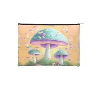 ZQYTGFDC Pretty Little Mushrooms - Organizador de artículos de tocador pequeño con cremallera para mujer, 22,5 x 16,5 cm, para el día de San Valentín, amigas, novias, Fantasy Mushroom, One Size