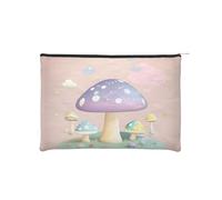 ZQYTGFDC Pretty Little Mushrooms - Organizador de artículos de tocador pequeño con cremallera para mujer, 22,5 x 16,5 cm, para el día de San Valentín, amigas, novias, Hongo de dibujos animados, One