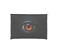 ZQYTGFDC Red Eyes in Love - Organizador de artículos de tocador pequeño con cremallera para mujer, 22,5 x 16,5 cm, para el día de San Valentín, amigas, novias, Fondo negro puro ojo de diablo, One Size