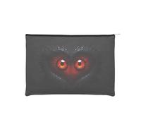 ZQYTGFDC Red Eyes in Love - Organizador de artículos de tocador pequeño con cremallera para mujer, 22,5 x 16,5 cm, para el día de San Valentín, amigas, novias, Red Eyes in Love, One Size