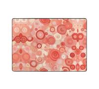 ZQYTGFDC Repetition of Circles - Alfombra de felpa grande de 80 x 58 pulgadas, tapete de franela antideslizante súper suave para dormitorio, sala de estar, guardería, lavable, con respaldo de goma