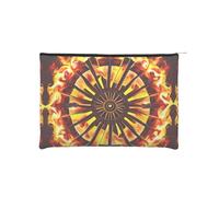 ZQYTGFDC Science Fiction Future - Organizador de artículos de tocador pequeño con cremallera para mujer, 8.9 x 6.5 pulgadas, para el día de San Valentín, amigas, novias, Girando la llama, Talla única