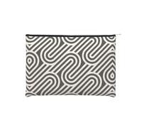 ZQYTGFDC Science Fiction Future - Organizador de artículos de tocador pequeño con cremallera para mujer, 8.9 x 6.5 pulgadas, para el día de San Valentín, amigas, novias, Textura curvada negra, Talla