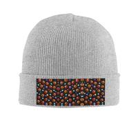 ZQYTGFDC Spider Candy Bag - Gorras unisex cálidas de invierno, suaves, transpirables y acogedoras, de punto elástico, gris, Talla única