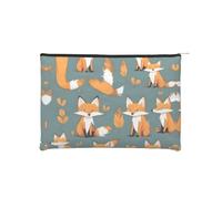 ZQYTGFDC Submarine Coral Rays - Organizador de artículos de tocador pequeño con cremallera para mujer, 22,5 x 16,5 cm, para el día de San Valentín, amigas, novias, Amarillo (Yellow Fox), One Size