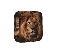 ZQYTGFDC The Lion's Gaze - Bolsa de higiene femenina, capacidad de 6 y 10 almohadillas, organizador pequeño para bolso, maleta, regalo para niñas y mujeres