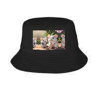 ZQYTGFDC The Silent Monkey - Gorro de pescador para adultos, para exteriores, verano, viajes, senderismo, playa, Ratas madre e hijo, talla nica