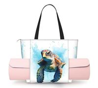 ZQYTGFDC The Turtles are Swimming - Bolsa de yoga, gimnasio, hombro, baile, playa, trabajo de momia, bolsillo principal con cremallera, soporte para esterilla de yoga