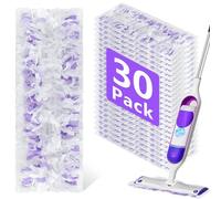 ZQZiQi Paquete de 30 almohadillas desechables para mopa eléctrica Swiffer, repuesto de almohadillas húmedas Swifter, almohadillas desechables para suelos de madera, almohadillas de fregona para