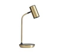 ZR98US 16.5" Desk Lamp with Wireless Charging Pad Temperature-Controlled Lighting Bedroom and Office Suitable for Living Room, Dormitory, Office,(Brass)