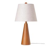 ZR98US 21.85" Bohemian Table Lamp with Metal and Linen Shade Bedroom, Office, Nightstand, E26 Base Suitable for Living Room, Dormitory, Office,(Rosewood Color)