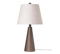 ZR98US 21.85" Bohemian Table Lamp with Metal and Linen Shade Bedroom, Office, Nightstand, E26 Base Suitable for Living Room, Dormitory, Office,(Walnut Color)