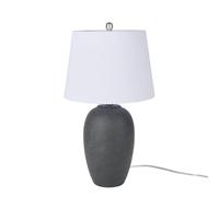 ZR98US 23-Inch Retro Ceramic Basin Table Lamp with Fabric Lampshade Bedroom, Dining Office Suitable for Living Room, Dormitory, Office,(Vintage Beige)