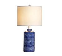 ZR98US 24.5" Ceramic Table Lamp, High-Dimmed with Linen Shade, Suitable for Various Rooms (White)