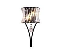 ZR98US 24W Tricolor Crystal Chandelier, Painted Metal Body, Home Interior Decoration, Suitable for Bedroom, Living Room, Office, Hallway, Restaurant Bar