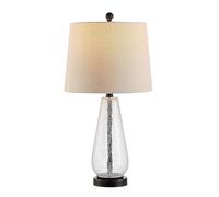ZR98US 26 Inch Farmhouse Clear Glass Table Lamp with for Bedrooms, Living Rooms and Offices