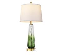 ZR98US 27.5" Glass Touch Desk Lamp with USB A+C Ports, Adjustable Brightness, Suitable for Living Room and Dormitory (Green(2 Pack))