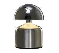 ZR98US 3-Way Dimmable Cordless Mushroom Table Lamp, Touch Control, Night Light & Reading Modes, Suitable for Living Room and Bedroom (Silver)
