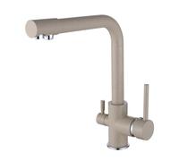 ZR98US 3 Way Kitchen Filter Tap - ° Swivel Mixer Tap for Sink - 1 Hole 3-in-1 - Compatible with Water Filters - Ideal for Kitchen Use