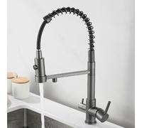 ZR98US 3 Way Kitchen Sink Tap - Chrome Dual Lever Mixer with Pull out Filter - Versatile Kitchen Faucet for Easy Drinking Water Access & Optimal Functionality