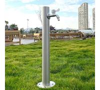ZR98US 304 Stainless Steel Hose Stand - Freestanding Water Column for Car Washing & Garden Watering, Anti-Freeze Water Dispenser Hydrant