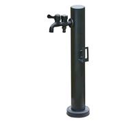 ZR98US 304 Stainless Steel Vertical Garden Water Column, Freestanding Hose Stand with Faucet, Decorative Yard Hydrant Floor Mounted Water Feature Fountain