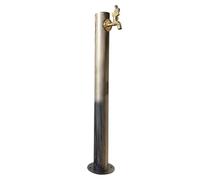 ZR98US 304 Stainless Steel Vertical Garden Water Column, Freestanding Hose Stand with Faucet, Decorative Water Fountain for Irrigation and Watering
