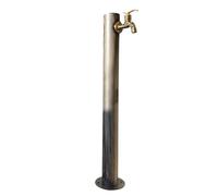 ZR98US 304 Stainless Steel Vertical Garden Water Column, Freestanding Hose Stand with Faucet, Decorative Water Fountain for Irrigation and Watering