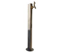 ZR98US 304 Stainless Steel Vertical Garden Water Column, Freestanding Hose Stand with Faucet, Decorative Water Fountain for Irrigation and Watering