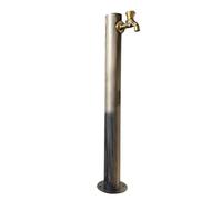 ZR98US 304 Stainless Steel Vertical Garden Water Column, Freestanding Hose Stand with Faucet, Decorative Water Fountain for Irrigation and Watering