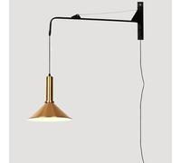 ZR98US Adjustable Long Arm Wall Lamp, Bedroom Bedside Lamp with Cable and Switch, Industrial Wall Lamp Compatible with Stairs, Living Room Hallway, Chandelier