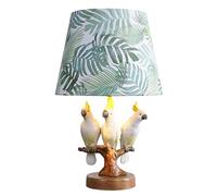 ZR98US American Resin Creative Bird Bedside Lamp Nightstand Light Bedroom Study Table Lamps for Living Room