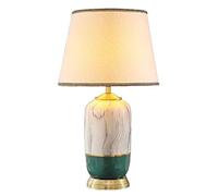 ZR98US American Wedding Ceramic Hand-Painted Bedside Nightstand Lamp Bedroom Home Office Reading Table Lamps For Living Room Color Dimmer Switch