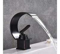 ZR98US Ancient Times Copper Basin Faucet Single-Connected Bathroom Sink Waterfall Cold and Hot Water Mixer Ceramic Metal Faucet