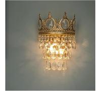 ZR98US Art Brass Chinese Style Retro Crystal Lamp Used Compatible with Decoration Wall Light, Chandelier