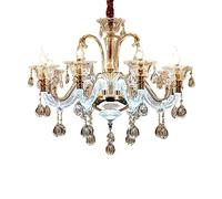 ZR98US Art Home Villa Hotel Beautifully Decorated Hanging Lantern New European Crystal Big Chandelier Multi Lamp Bright Hall Ceiling Light Device/Color/6Heads