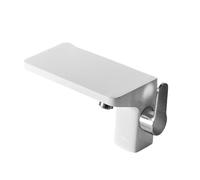 ZR98US Bathroom Faucet, Basin Mixer Tap, Single Handle Cold and Hot Water Sink Faucet, Black Carbon Fiber Porcelain, Space Saving