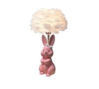 ZR98US bedrooms Lamps for Living Room Tulip Bedroom Bedside Atmosphere Light Feather Table Lamp Rabbit Shape Night Light(Color:A,Size:)