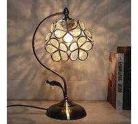 ZR98US bedrooms Lamps for Living Room Tulip Petal Iron Art Platform Light Bedside Warm Bedroom Table Lamp Cafe Desk Desktop Desk(Color:A,Size:Button)