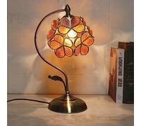ZR98US bedrooms Lamps for Living Room Tulip Petal Iron Art Platform Light Bedside Warm Bedroom Table Lamp Cafe Desk Desktop Desk(Color:A,Size:Button)