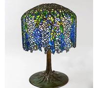 ZR98US bedrooms Lamps Tulip Handmade Glass Art Desk Lamp with Light Base is Suitable for Living Room Bedside Home Decoration