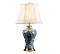 ZR98US Bedside Ceramic Ice Crack Glazed Contemporary Nightstand Lamp Bedroom Table Lamps For Living Room Color Remote Control Size 33 * 58cm