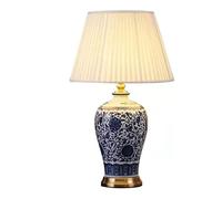 ZR98US Bedside Ceramic Traditional Nightstand Lamp Bedroom Decoration Study Table Lamps for Living Room (Color : Dimmer Switch)