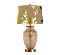 ZR98US Bedside European Glass Designer Desk Reading Lights,Study Lamp,Work Lamp,Office Lamp,Bedside Nightstand Lamp Table Lamps For Living Room Color Crushed Silver, S